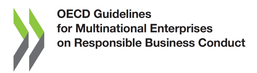 Tekst logo: OECD Guidelines for Multinational Enterprises on Responsible Business Conduct